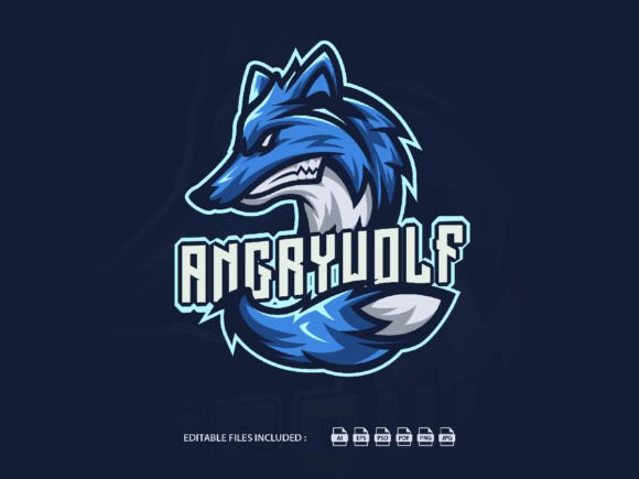 Download Wolf E-Sport Cartoon Illustration Logo - Art Collection