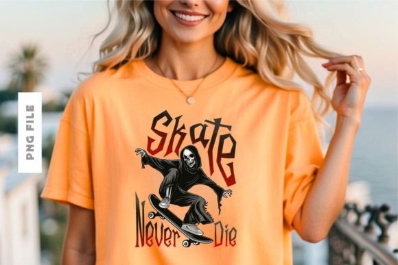 Download Skate Never Die T-shirt Design - Premium Resources