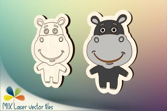 Download Cartoon Hippo Laser Cut File SVG - Art Collection