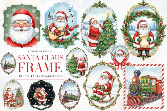 Download Santa Claus Frame Clipart - Art Collection