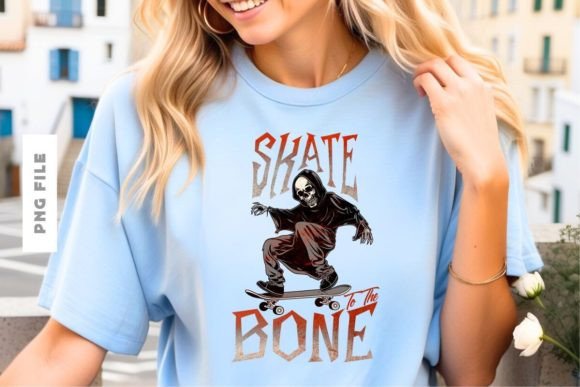 Download Skate to the Bone T-shirt Design - Premium Resources